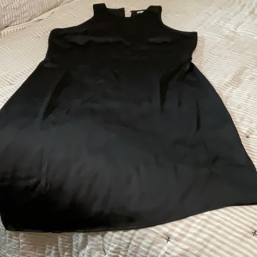Prologue Black Sleeveless Satin MIDI Dress XL
